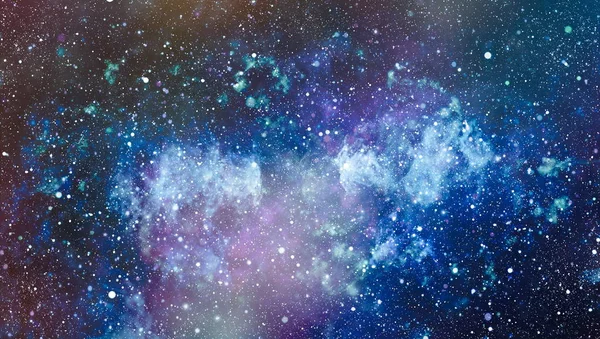 Πολύχρωμα έναστρο νυχτερινό ουρανό στο εξωτερικό χώρο. Όμορφο φόντο του ουρανού — Φωτογραφία Αρχείου