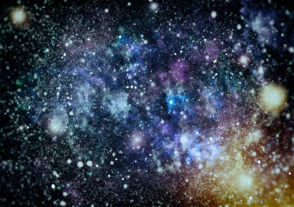 Estrellas y galaxia espacio exterior cielo noche universo negro estrellado fondo de campo estelar —  Fotos de Stock