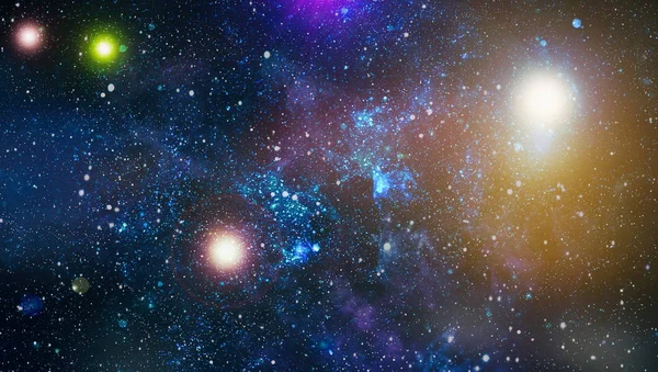 Estrellas y galaxia espacio exterior cielo noche universo negro estrellado fondo de campo estelar — Foto de Stock