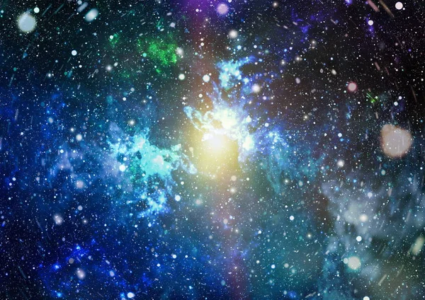 Stelle e galassia spazio esterno cielo notte universo nero sfondo stellato di campo stellare — Foto Stock