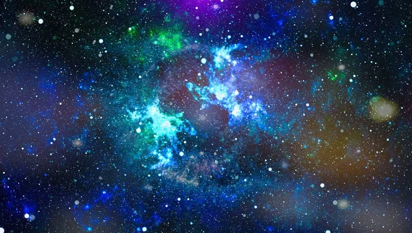 Stelle e galassia spazio esterno cielo notte universo nero sfondo stellato di campo stellare — Foto Stock