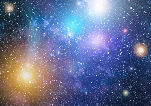 New large panoramic looking into deep space. Dark night sky full of stars. The nebula in outer space. Secrets of deep space. — Stock Photo, Image