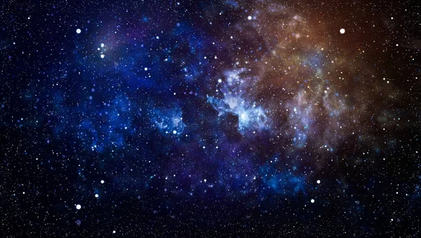 Panoramic looking into deep space. Dark night sky full of stars. The nebula in outer space. — Stock Photo, Image