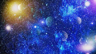 siyah arka plan üzerinde parçacık hareketi, evren uzay arka plan galakside yıldız ışığı bulutsusu. Nasa tarafından döşenmiş bu görüntü