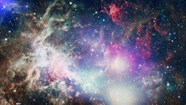 Uzaydaki gezegenler, yıldızlar ve galaksiler uzay keşiflerinin güzelliğini gösteriyor. NASA tarafından döşenmiş elementler