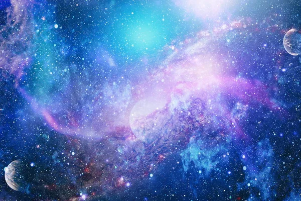 Bolygók, csillagok és galaxisok a világűrben, amelyek megmutatják az űrkutatás szépségét. A NASA által biztosított elemek — Stock Fotó