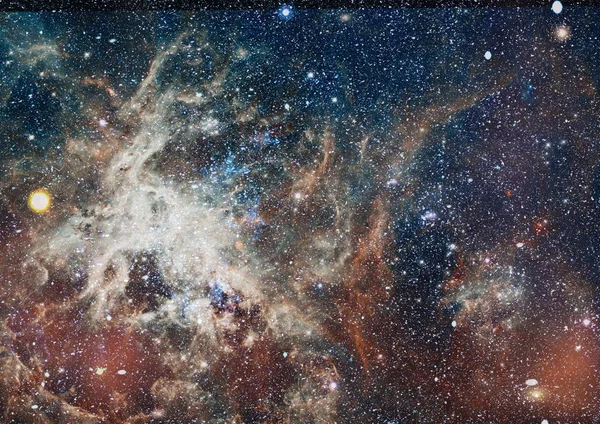 Spazio cosmico e stelle, sfondo astratto cosmico blu. Elementi di questa immagine forniti dalla NASA . — Foto Stock