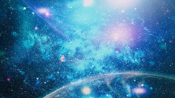 Галактика Млечный Путь со звездами и пространством. Новая большая панорама, заглядывающая в дальний космос. Темное ночное небо, полное звезд. Туманность в открытом космосе. Секреты глубокого космоса. Элементы этого образа — стоковое фото