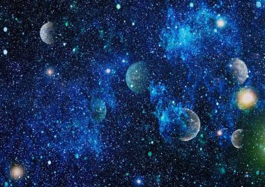 Uzaya karşı parlayan nebula ve yıldız alanı. Bu görüntünün elementleri NASA tarafından desteklenmektedir.