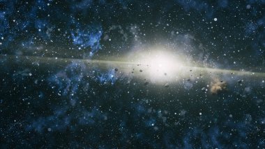Uzaya karşı parlayan nebula ve yıldız alanı. Bu görüntünün elementleri NASA tarafından desteklenmektedir.