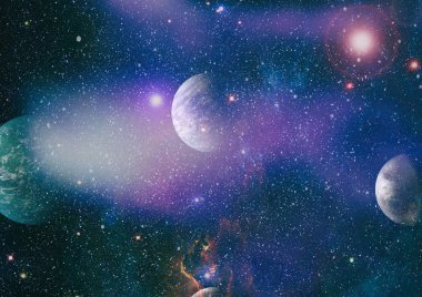 Patlama süpernova. Parlak yıldız bulutsu. Uzak galaksi. Yeni yıl havai fişekler. Soyut resim. Nasa tarafından döşenmiş bu görüntü unsurları.