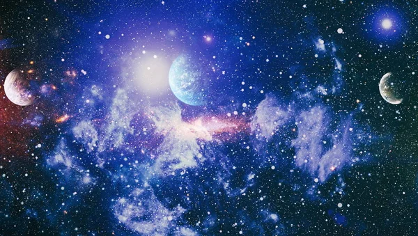 Galaxis kreatív háttere. Starfield Stardust és a köd tér. Háttér köd, Stardust és fényes csillogó csillagok. Elemeit a kép által szolgáltatott NASA. — Stock Fotó