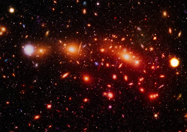 Nebula ve galaksiler uzayda. Gezegen ve Gökada - Bu görüntünün elementleri NASA tarafından desteklenmektedir