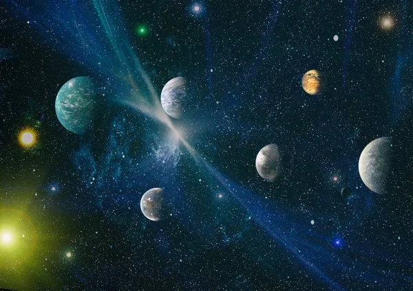 Nebuloasa si galaxiile din spatiu Planeta si Galaxia Elemente ale acestei imagini mobilate de NASA — Fotografie, imagine de stoc