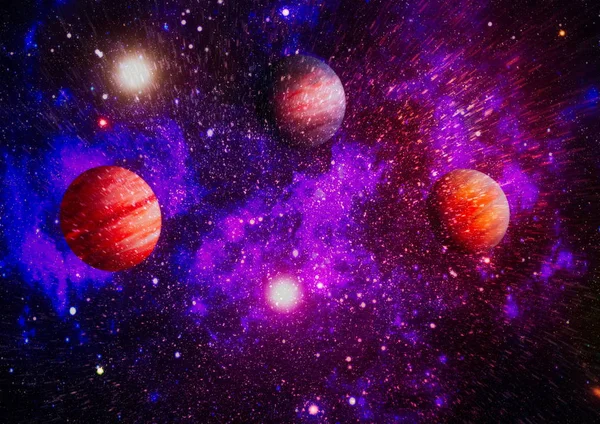 Планета и Галактика - фрагменты этого снимка предоставлены НАСА — стоковое фото