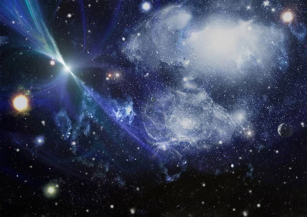 Nebulosa y galaxias en el espacio Planeta y galaxia - Elementos de esta imagen Amueblado por la NASA — Foto de Stock