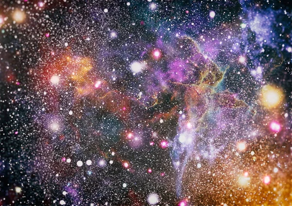 明るい星の星雲です。遠くの銀河。抽象的なイメージ。Nasa から提供されたこのイメージの要素. — ストック写真