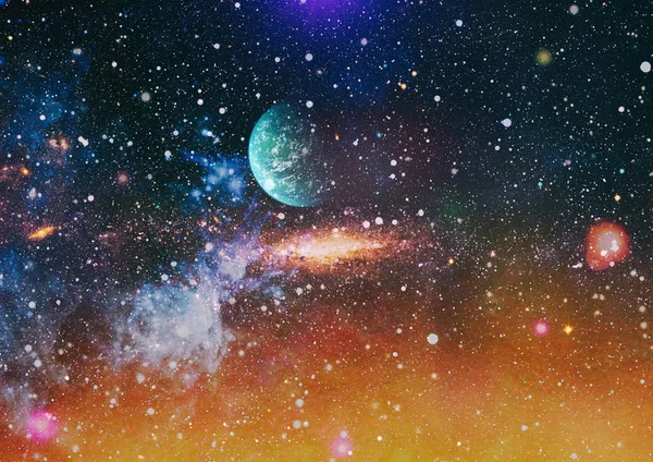 Heller Sternennebel. entfernte Galaxie. Abstraktes Bild. Elemente dieses Bildes von der nasa. — Stockfoto