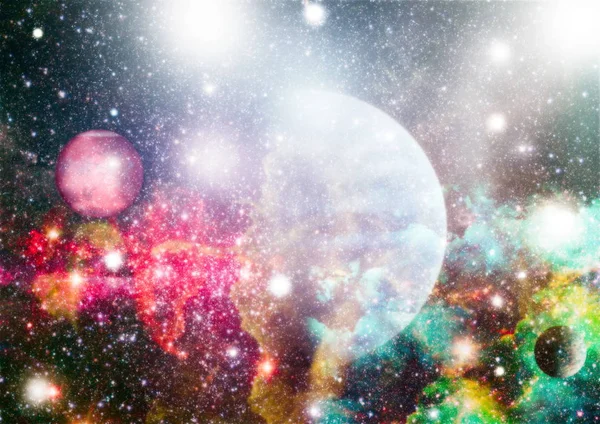 Galaxy creative background. Starfield stardust and nebula space. background with nebula, stardust and bright shining stars. Elements of this image furnished by NASA. — Stock Photo, Image