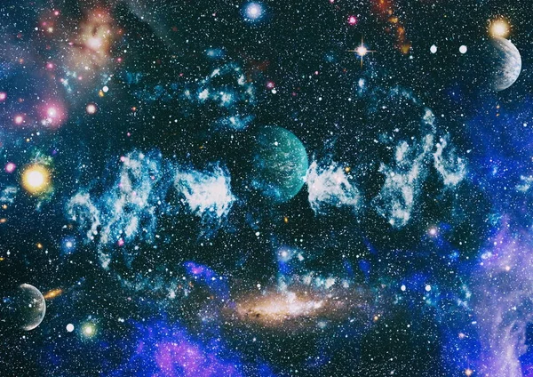 Galaxens kreativa bakgrund. Starfield stjärn damm och nebulosa utrymme. bakgrund med nebulosa, Stardust och ljusa lysande stjärnor. Delar av denna bild möblerad av NASA. — Stockfoto