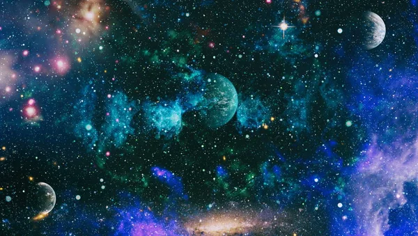 Galaksi yaratıcı arka plan. Yıldız tarlası yıldız tozu ve bulutsu uzayı. bulutsu, yıldız tozu ve parlak parlayan yıldız ile arka plan. Nasa tarafından döşenmiş bu görüntünün elemanları.