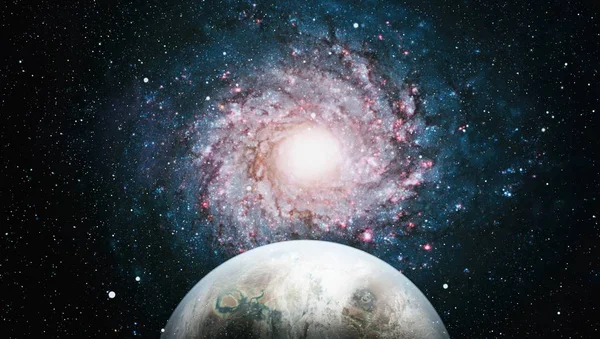 Pianeti, stelle e galassie nello spazio che mostrano la bellezza dell'esplorazione spaziale. Elementi forniti dalla NASA . — Foto Stock