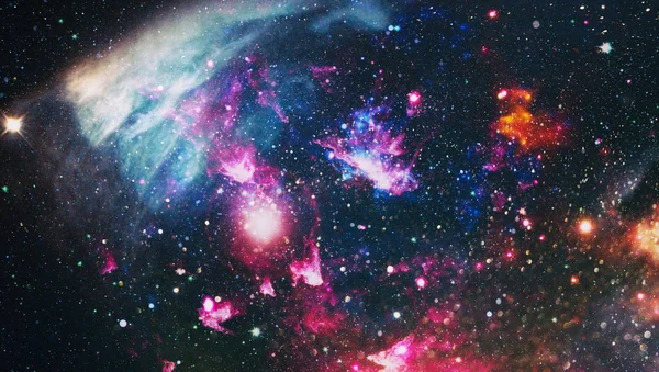 Nebulosa y galaxias en el espacio profundo. Elementos de esta imagen proporcionados por la NASA. —  Fotos de Stock
