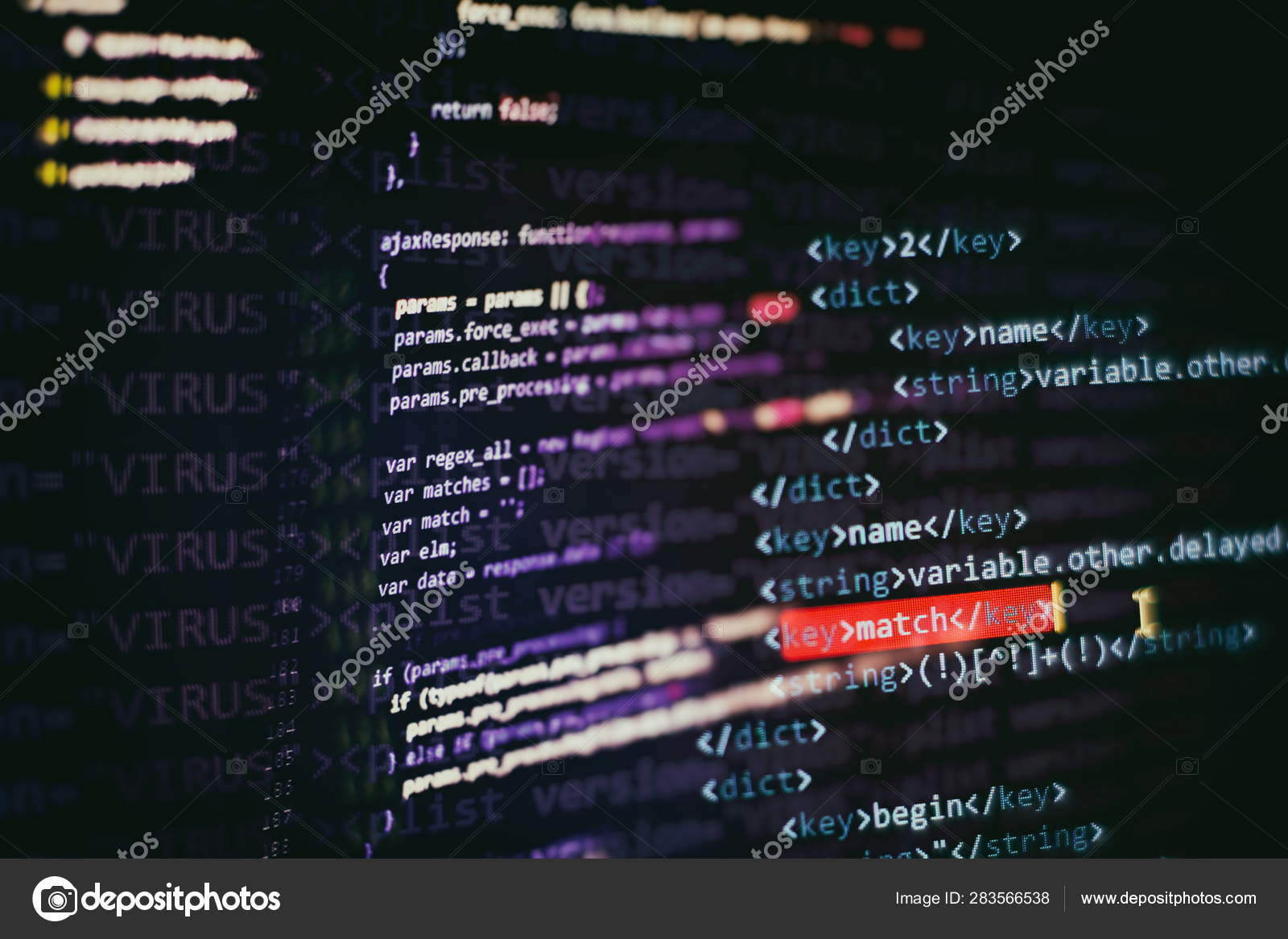 Web programming functions on laptop on laptop. IT business. Python code ...