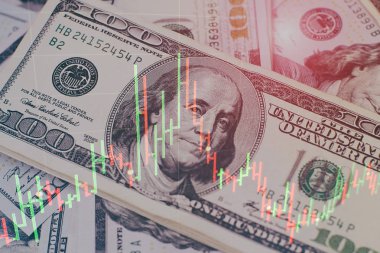 Market Analyze dahil bir monitör de dahil olmak üzere finansal veriler. Çubuk grafikler, diyagramlar, finansal rakamlar. Forex grafiği.