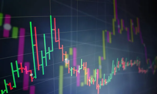 Analyse de la comptabilité d'entreprise sur les feuilles d'information. Main d'homme d'affaires travaillant sur l'analyse des graphiques d'investissement pour le marché de l'or, le marché Forex et le marché du trading. — Photo