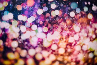 Noel bokeh parlayan Arka Plan. Parlayan Tatil Soyut Defocused renkli Backdrop. Parlak canlı Bulanık renkli Yeni Yıl tatili Bokeh