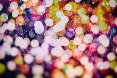 Noel bokeh parlayan Arka Plan. Parlayan Tatil Soyut Defocused renkli Backdrop. Parlak canlı Bulanık renkli Yeni Yıl tatili Bokeh