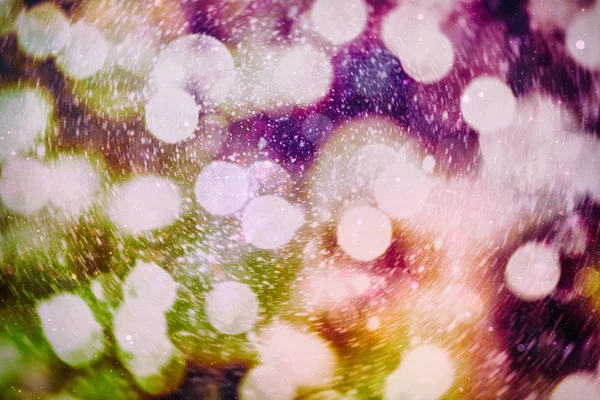 Boże Narodzenie bokeh świecące tło. Świecące wakacje streszczenie Defocused kolorowe tło. Jasny żywy niewyraźne kolorowe nowy rok wakacje bokeh — Zdjęcie stockowe