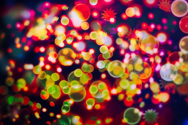 Fondo mágico vintage con fondo festivo de color con bokeh natural y luces doradas brillantes. — Foto de Stock