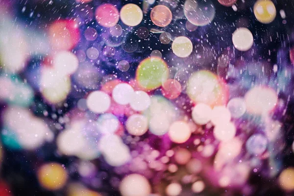 Bokeh mit mehreren Farben, festliche Lichter Bokeh Hintergrund, defokussierte Bokeh Lichter, verschwommenes Bokeh, Bokeh Licht Vintage Hintergrund, abstrakte bunte defokussierte Punkt, weicher Fokus — Stockfoto