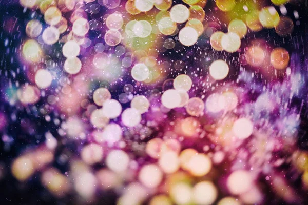 Christmas bokeh glowing Background. Glowing Holiday Abstract Defocused colorful Backdrop. Bright vivid Blurred colourful New Year holiday Bokeh — Stock Photo, Image