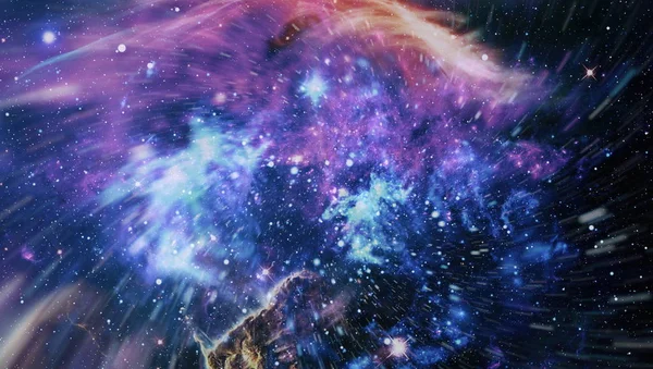 Футуристичний абстрактний простір. Нічне небо з зорями і туманністю. Елементи цього зображення, надані НАСА. — стокове фото