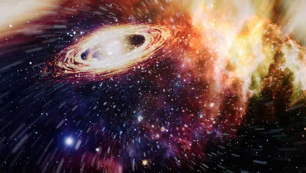 Stjärnor av en planet och galax i ett fritt utrymme. Kosmisk galax bakgrund med nebulosa, Stardust och ljusa lysande stjärnor. Delar av denna bild möblerad av NASA. — Stockfoto