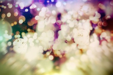Bokeh çok renkile, Festival ışıkları bokeh arka plan, Bokeh ışık vintage arka plan, Soyut renkli defokus nokta, Yumuşak odak