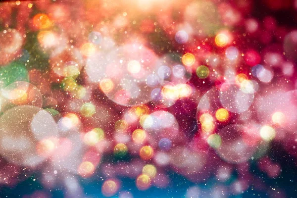 Sfondo celebrazione con luci d'oro sfocate per Natale, Capodanno, Vacanza, festa — Foto Stock