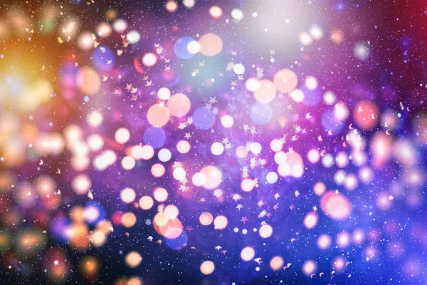 Feier Hintergrund mit defokussierten goldenen Lichtern für Weihnachten, Neujahr, Urlaub, Party — Stockfoto