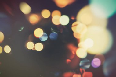Bokeh çok renkile, Festival ışıkları bokeh arka plan, Bokeh ışık vintage arka plan, Soyut renkli defokus nokta, Yumuşak odak