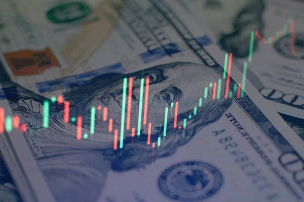 Pénzügyi adatok egy monitoron, amely magában foglalja a Market Analyze. Sávgrafikonok, diagramok, pénzügyi adatok. — Stock Fotó