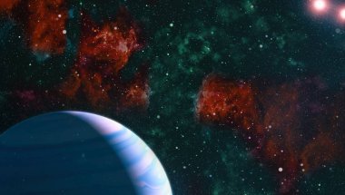 Fütürist soyut alan arkaplanı. Yıldızlı ve nebulalı gece gökyüzü. Bu görüntünün elementleri NASA tarafından desteklenmektedir