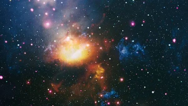 Nebulosa de color y cúmulo abierto de estrellas en el universo. Elementos de esta imagen proporcionados por la NASA . — Foto de Stock