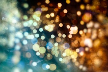 bokeh etkisi ile bulanık sarı ışıklar soyut arka plan, yeni yıl 2020