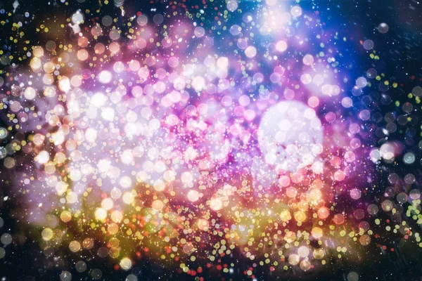 Bokeh con multi colori, Luci festive sfondo bokeh, Luci bokeh sfocate, Bokeh sfocato — Foto Stock