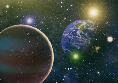 Evrendeki sonsuz yıldız alanının küçük bir parçası. Mavi Stanfield - Nasa tarafından döşenmiş bu Görüntünün Elemanları