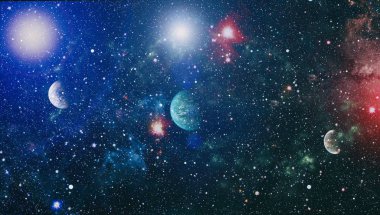 Evrendeki sonsuz yıldız alanının küçük bir parçası. Mavi Stanfield - Nasa tarafından döşenmiş bu Görüntünün Elemanları