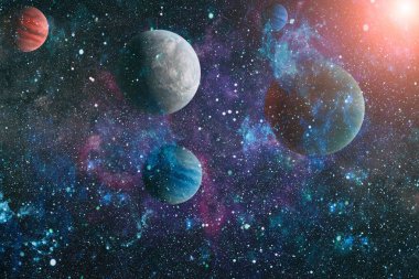 Mor Bulutsusu, uzayda. Nasa tarafından döşenmiş bu görüntü unsurları.